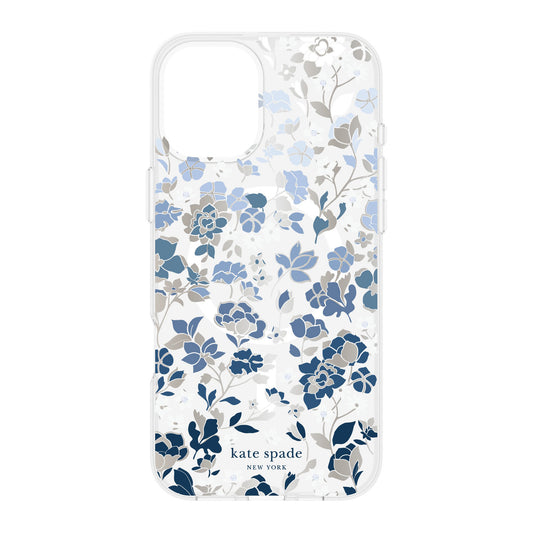 iPhone 16 Plus Kate Spade Protective Prints MagSafe Case - Flowerbed Blue - 15-13253