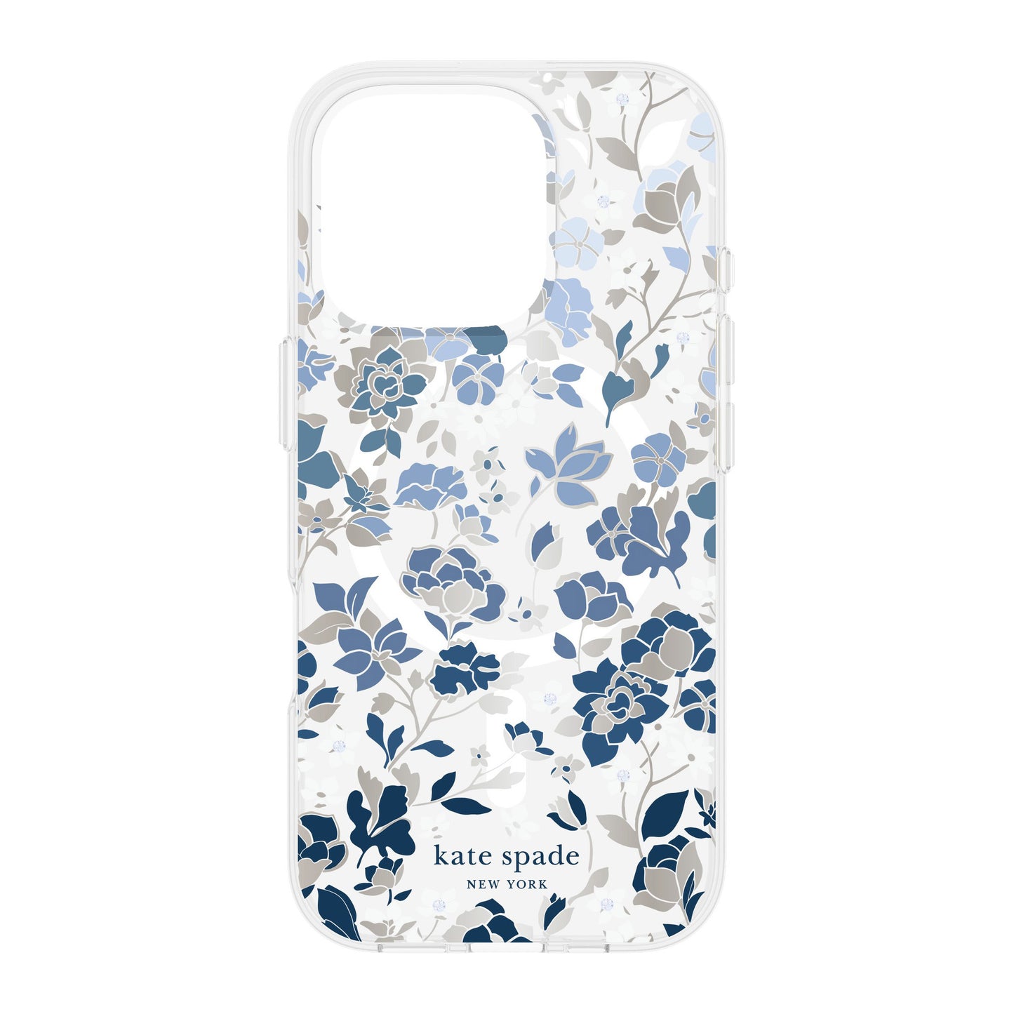 iPhone 16 Pro Kate Spade Protective Prints MagSafe Case - Flowerbed Blue - 15-13262