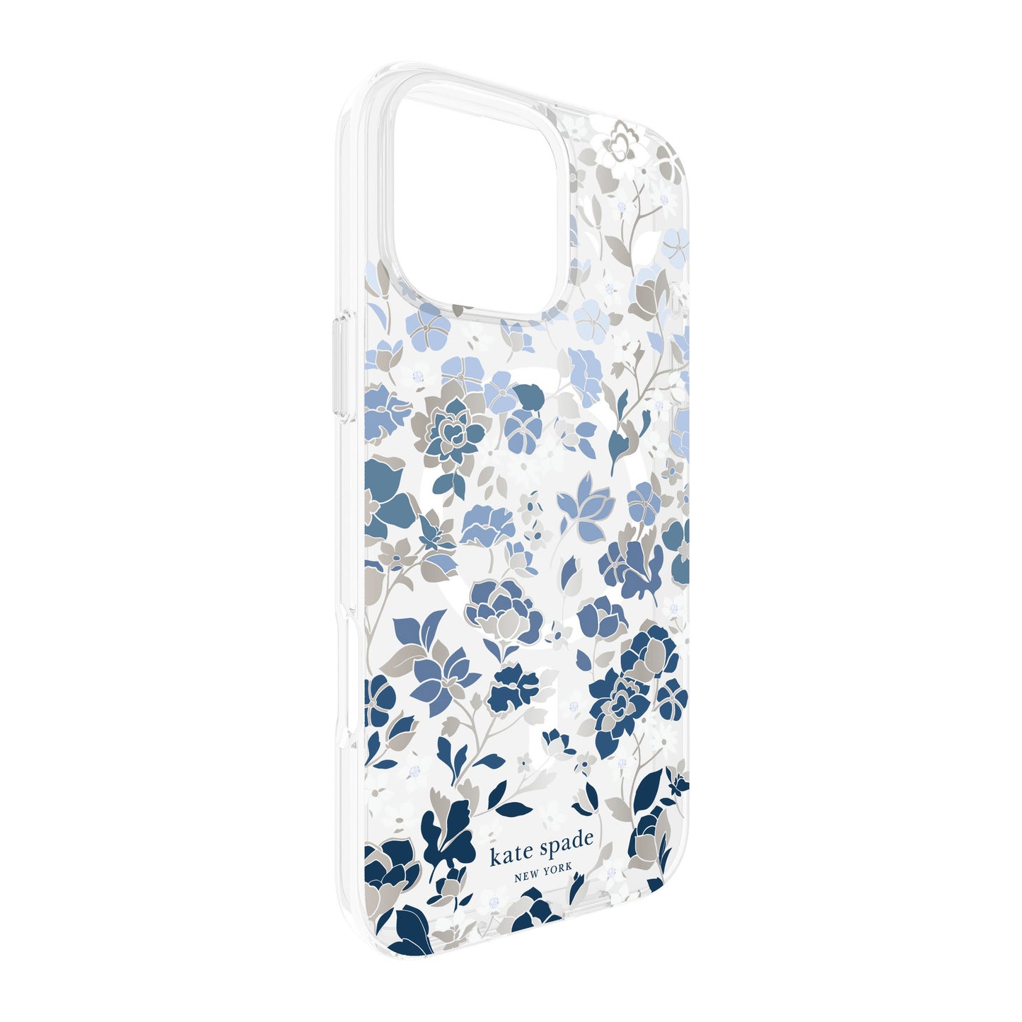 iPhone 16 Pro Max Kate Spade Protective Prints MagSafe Case - Flowerbed Blue - 15-13275