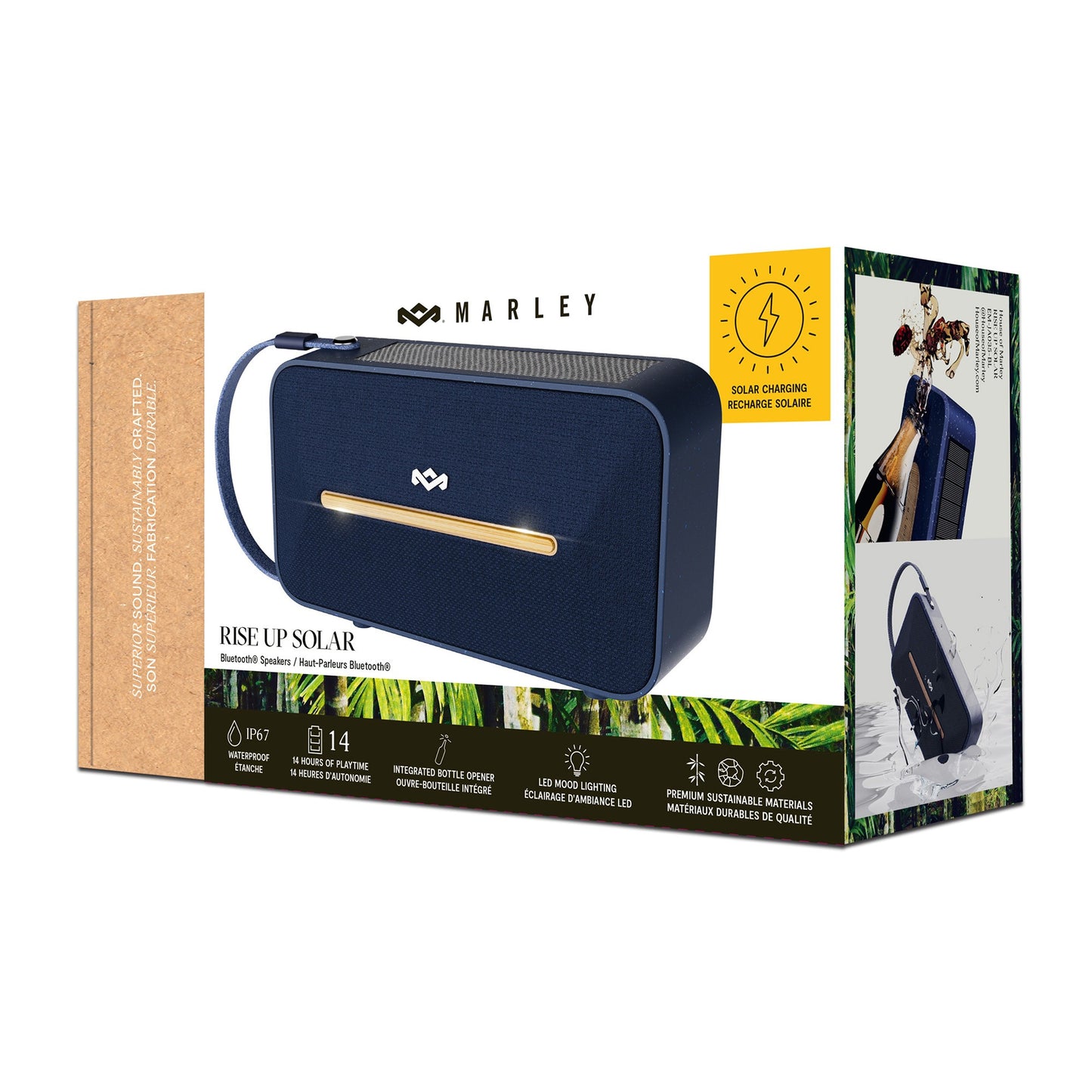 House of Marley Rise Up Solar Bluetooth Speaker - Blue - 15-13307