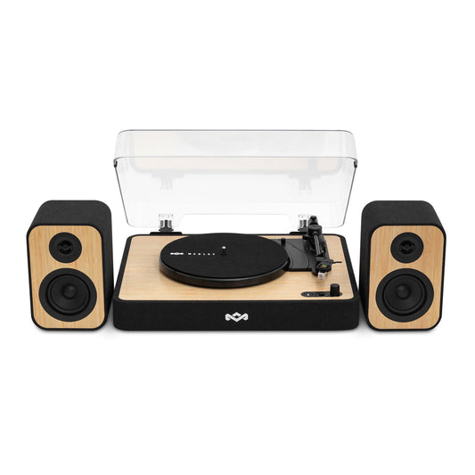 House of Marley Revolution Turntable with Bluetooth Speakers - Light Wood/Black - 15-13310