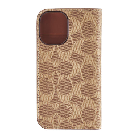 iPhone 16 Coach Folio Signature C Case - Tan - 15-13358