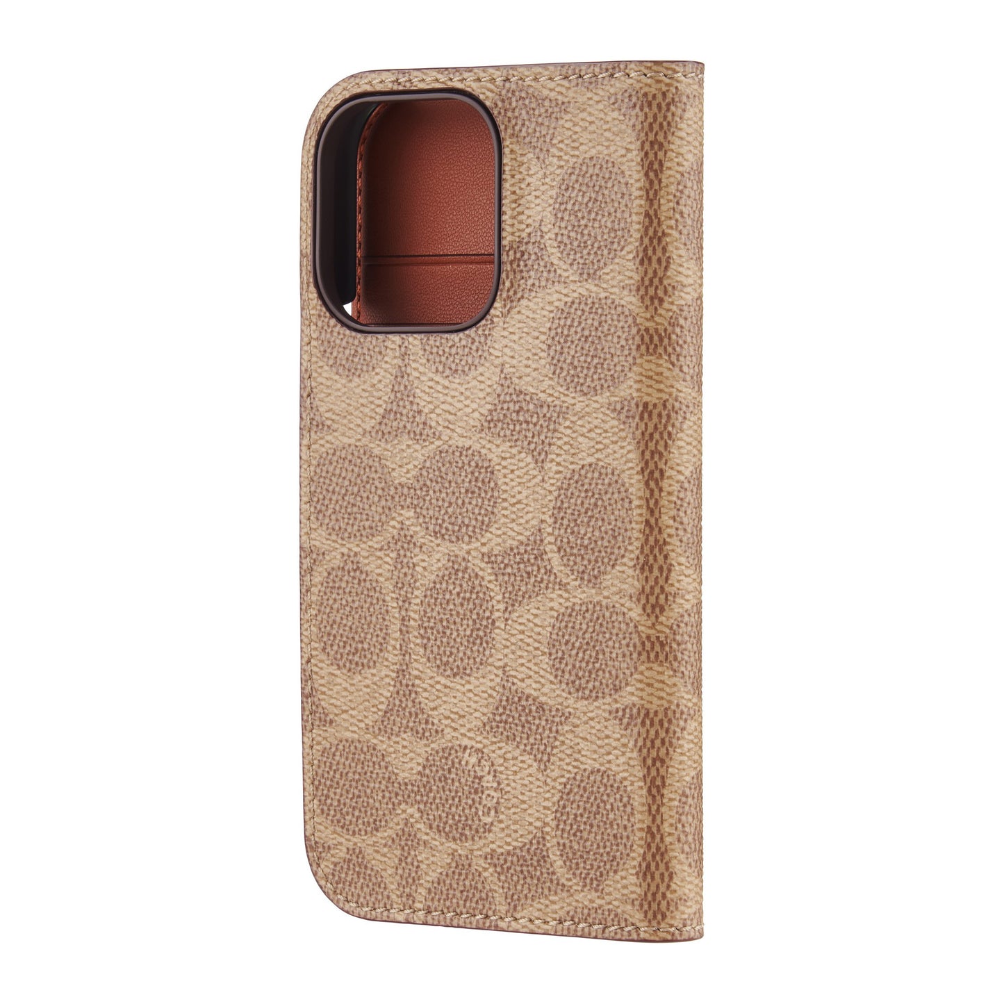 iPhone 16 Pro Coach Folio Signature C Case - Tan - 15-13365