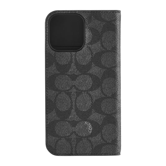 iPhone 16 Pro Max Coach Folio Signature C Case - Charcoal - 15-13373