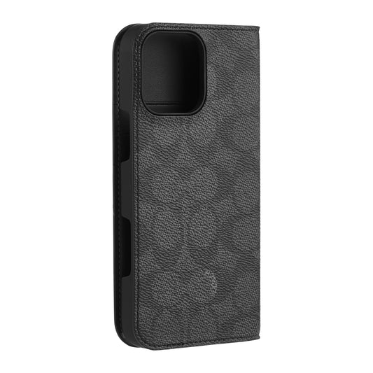 iPhone 16 Pro Max Coach Folio Signature C Case - Charcoal - 15-13373