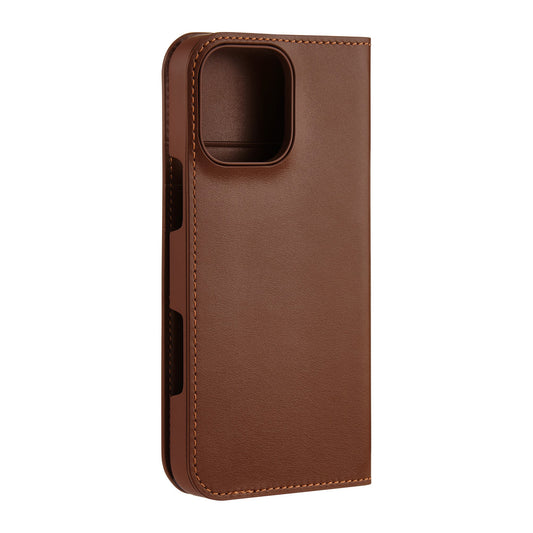 iPhone 16 Pro Max Coach Leather Folio Case - Hazelnut - 15-13374