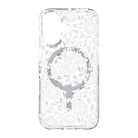 iPhone 16 ZAGG Graphene Milan Snap Case - Floral White - 15-13389