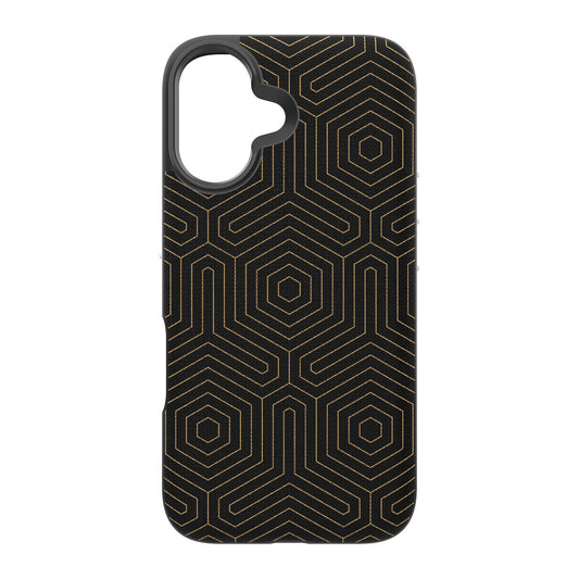 iPhone 16 ZAGG Graphene London Snap Case - Black Hexagon - 15-13393