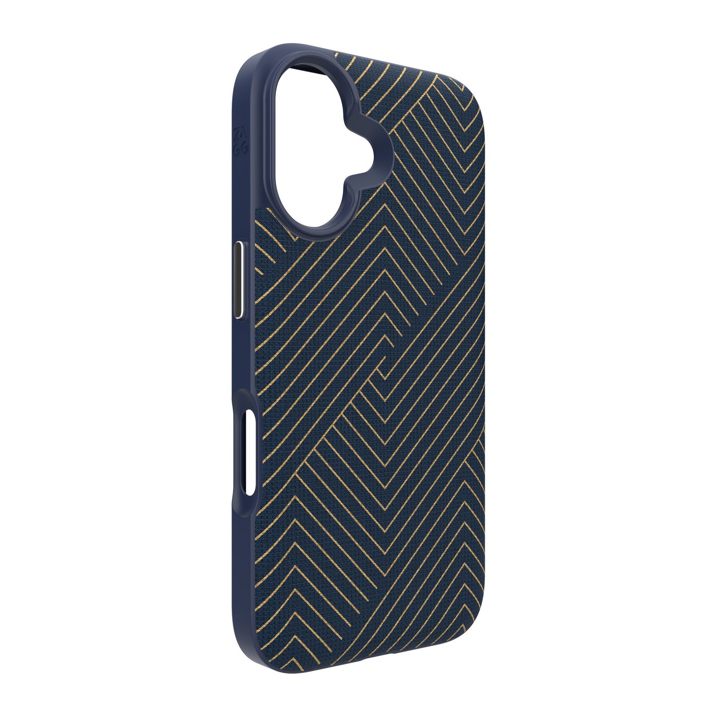 iPhone 16 ZAGG Graphene London Snap Case - Navy Gold - 15-13395