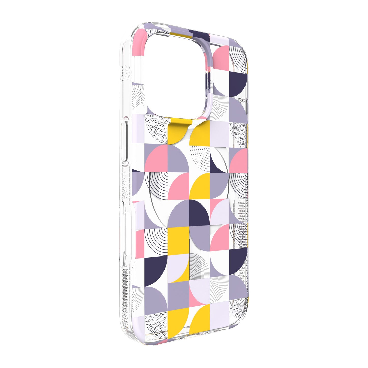 iPhone 16 Pro ZAGG Graphene Milan Snap Case - Pink/Grey - Geometric - 15-13426