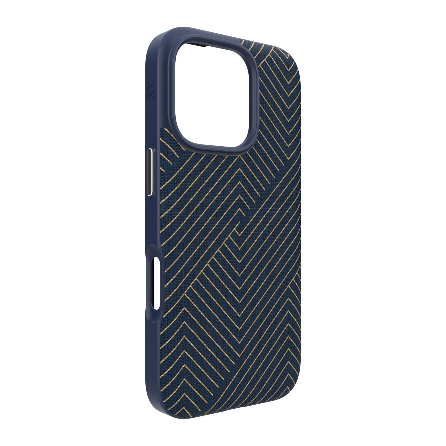 iPhone 16 Pro ZAGG Graphene London Snap Case - Navy Gold - 15-13430