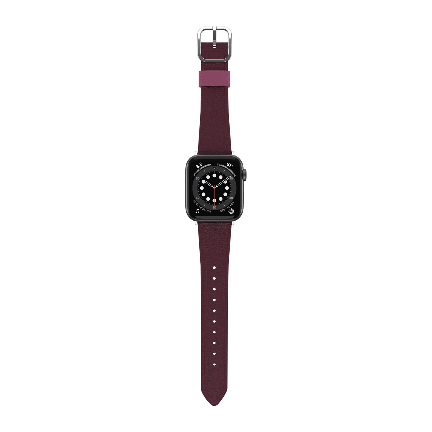 Apple Watch 42/44/45mm Otterbox Symmetry Cactus Leather Watch Band - Red - Maroon Bells - 15-13501