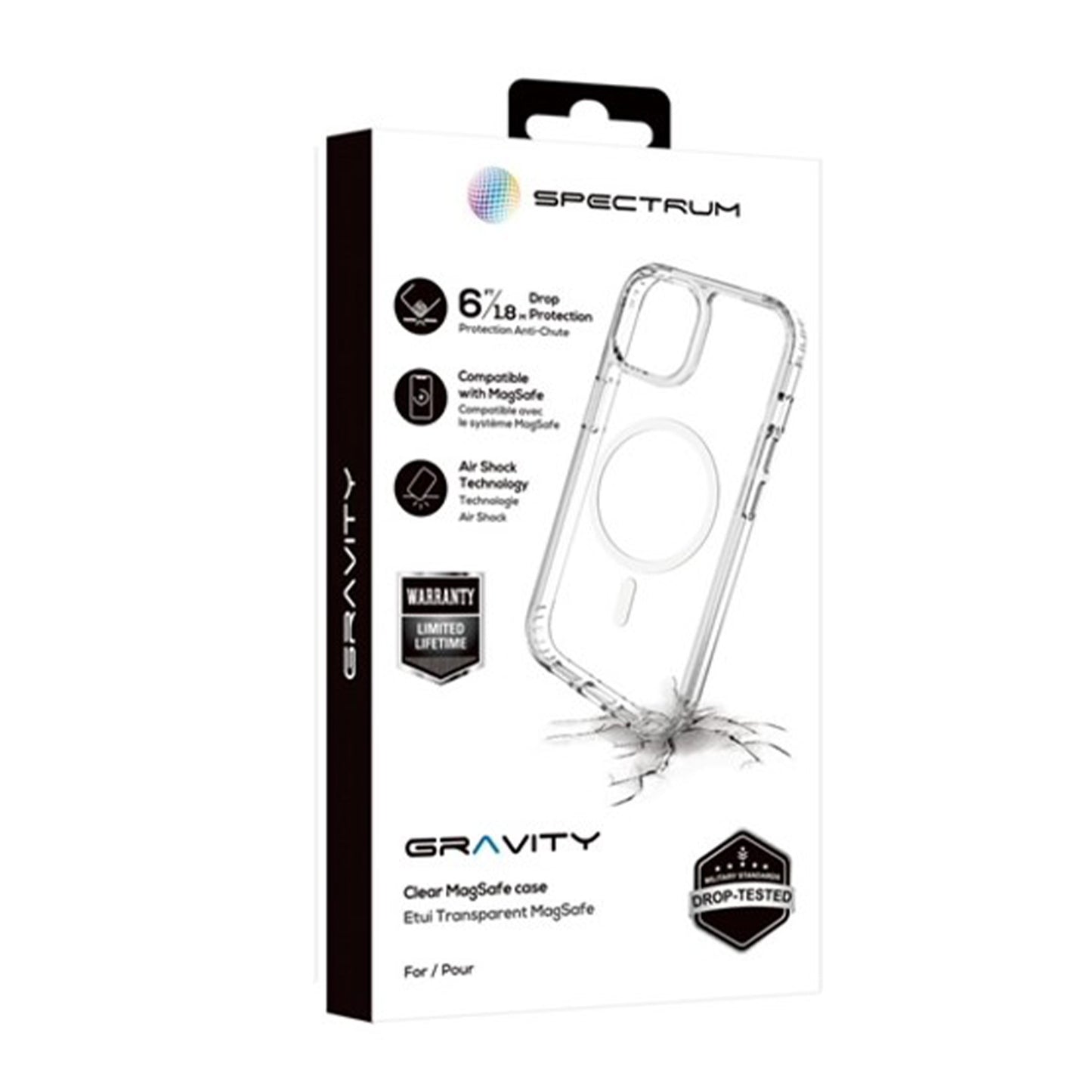 iPhone 16 SPECTRUM Gravity MagSafe Case - Clear - 15-13547