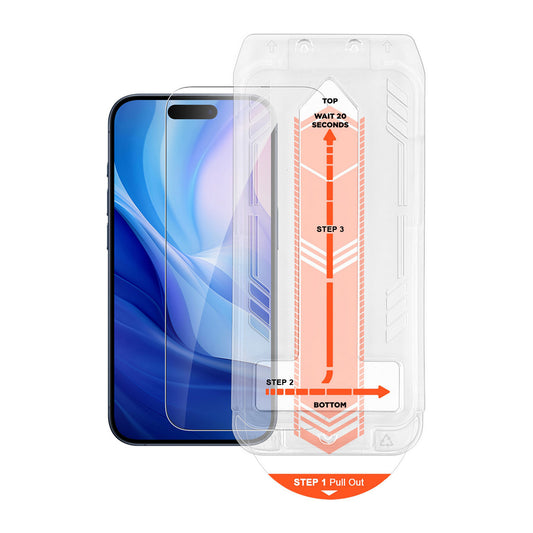 iPhone 16 Pro Max HyperGear HD Tempered Glass Screen Protector w/ Easy Installation Applicator Tray - 15-13560