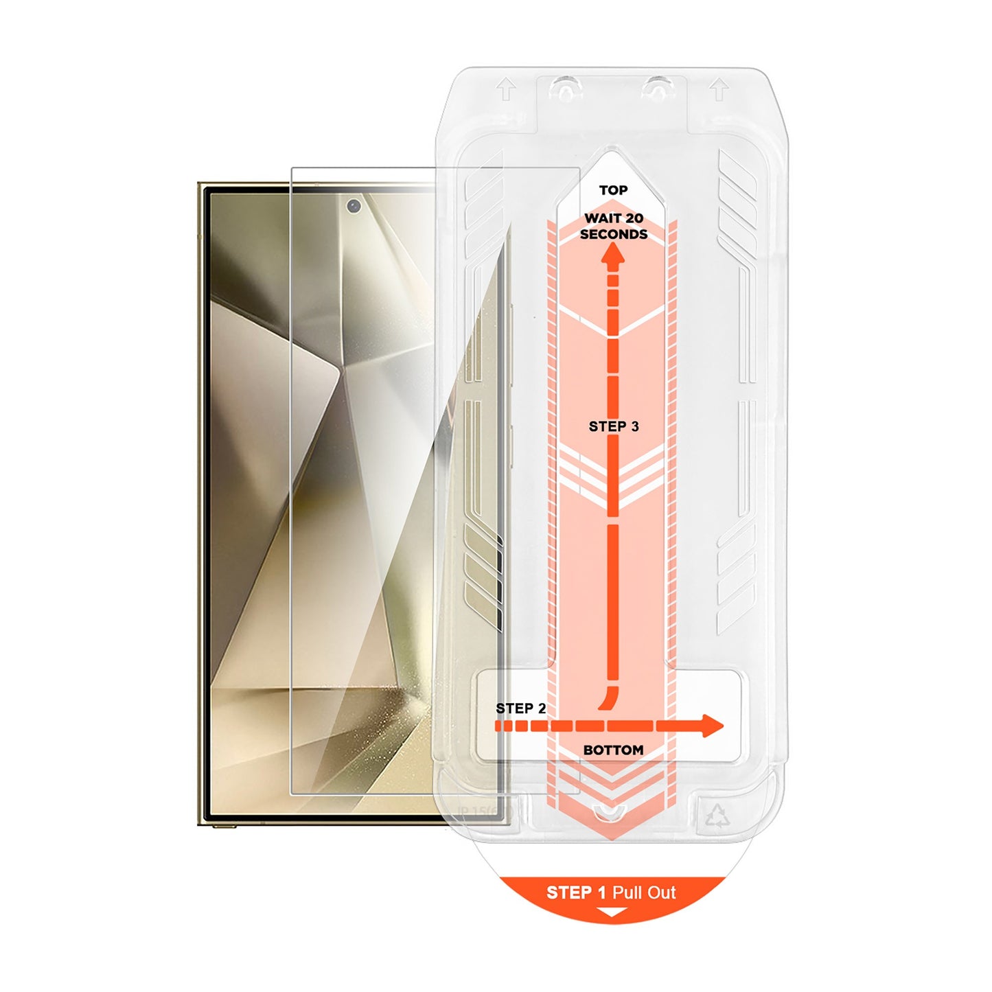 Samsung Galaxy S24 Ultra HyperGear Tempered Glass Screen Protector w/ Installation Applicator Tray - 15-13568