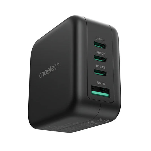 Choetech 70W GaN 4-port USB-C PD + USB-A Wall Charger Hub - 15-13595