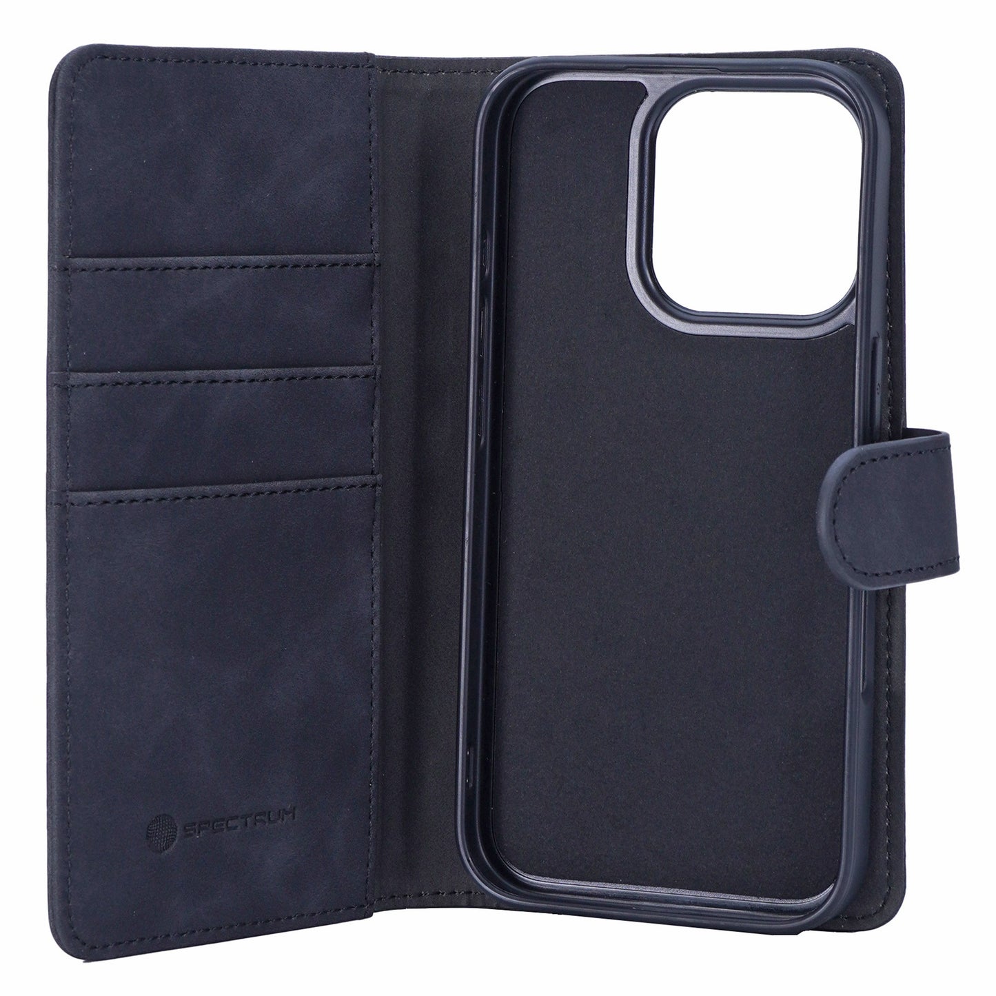 iPhone 16 Pro SPECTRUM Folio Slim Detachable 2-1 Wallet Case - Black - 15-13651