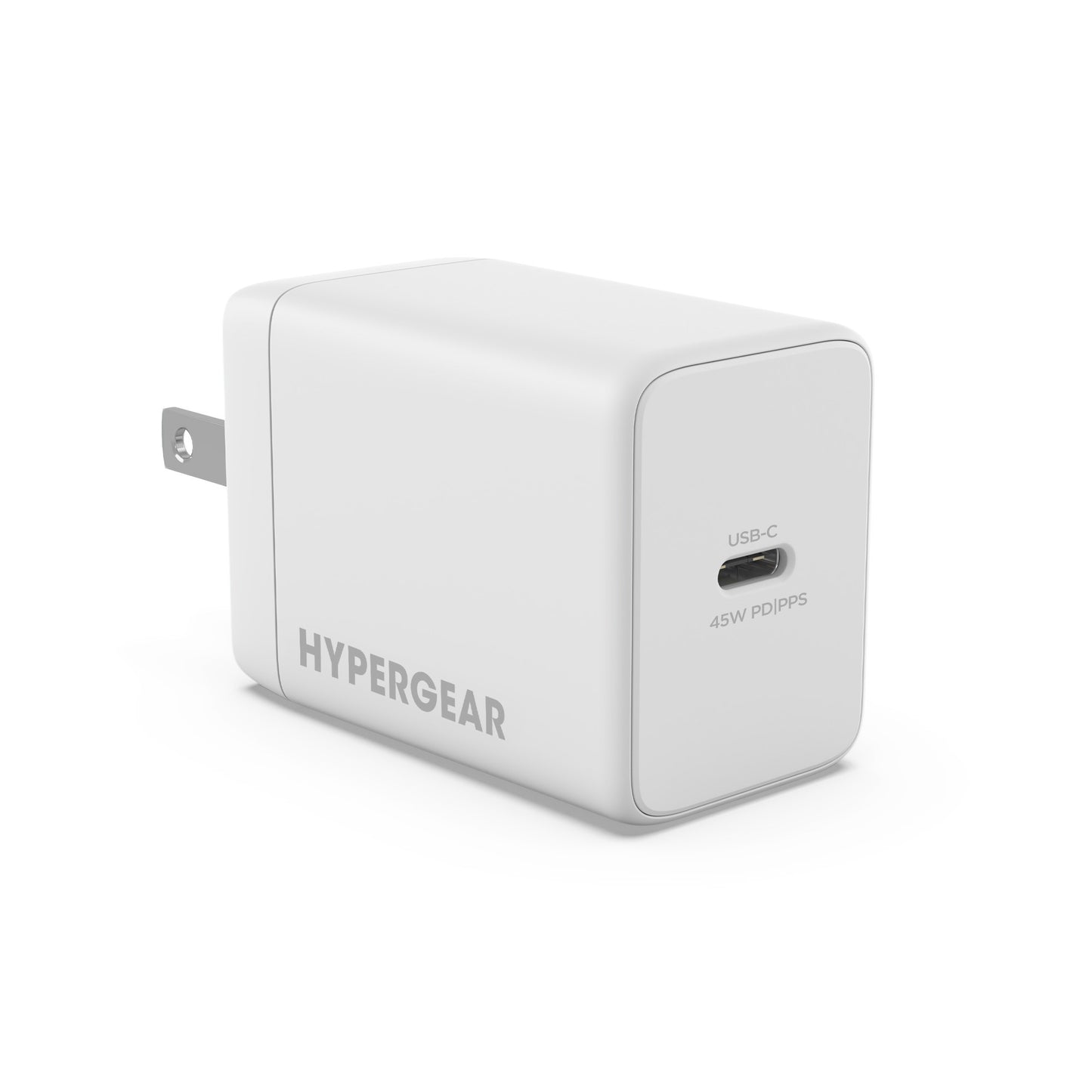 Hypergear 45W PD SpeedBoost Single Port USB-C wall Charger - White - 15-13661