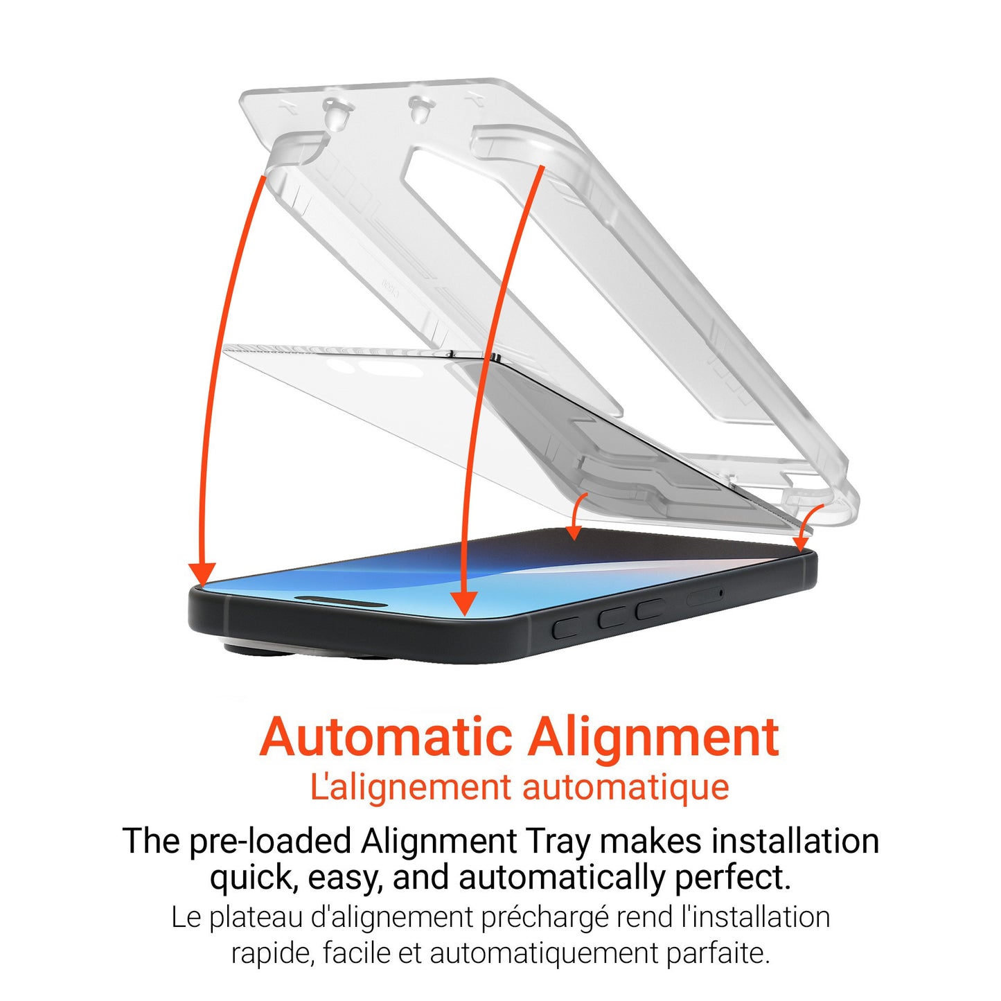 iPhone 16/15 HyperGear Matte Glass Screen Protector w/ Easy Installation Applicator Tray - 15-13663