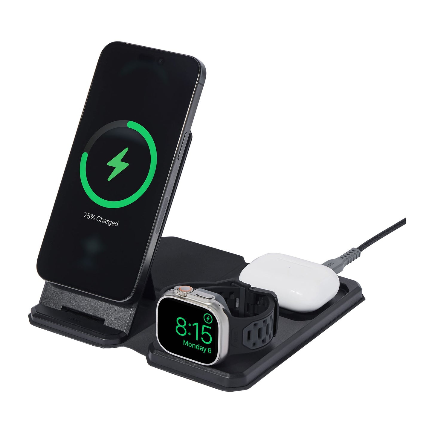 UAG 3in1 Wireless Desktop Travel Charger - Black - 15-13715