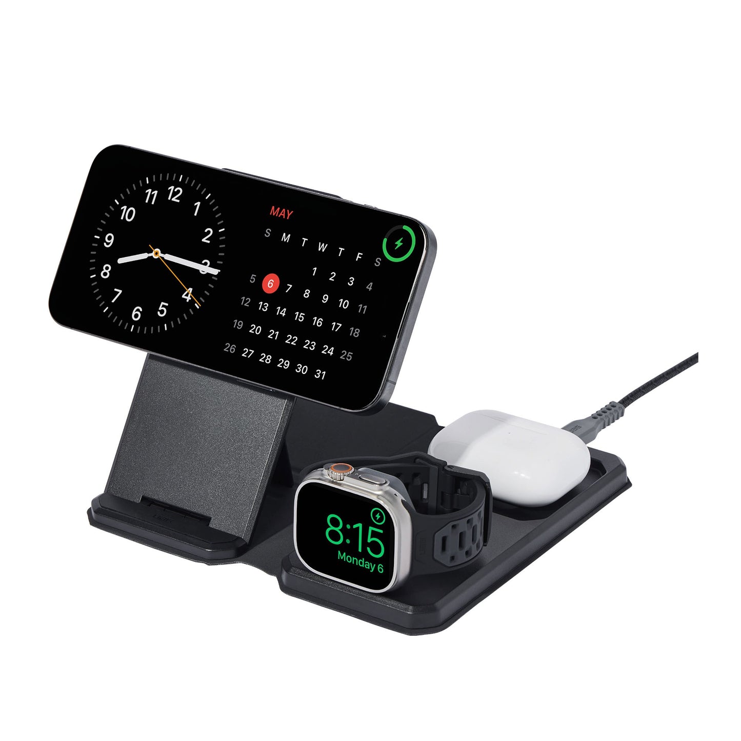 UAG 3in1 Wireless Desktop Travel Charger - Black - 15-13715