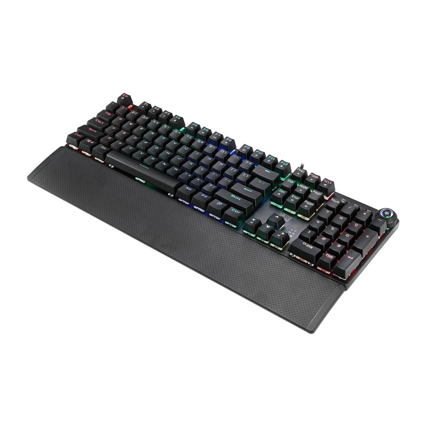 Adesso RGB Programmable Mechanical Gaming Keyboard with Detachable Magnetic Palmrest - 15-13927