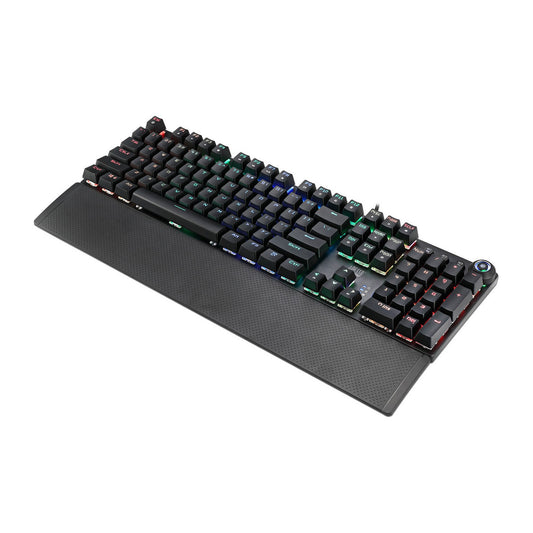 Adesso RGB Programmable Mechanical Gaming Keyboard with Detachable Magnetic Palmrest - 15-13927