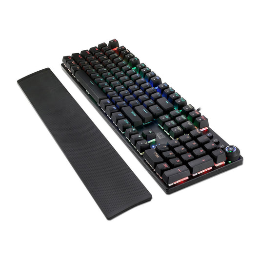 Adesso RGB Programmable Mechanical Gaming Keyboard with Detachable Magnetic Palmrest - 15-13927