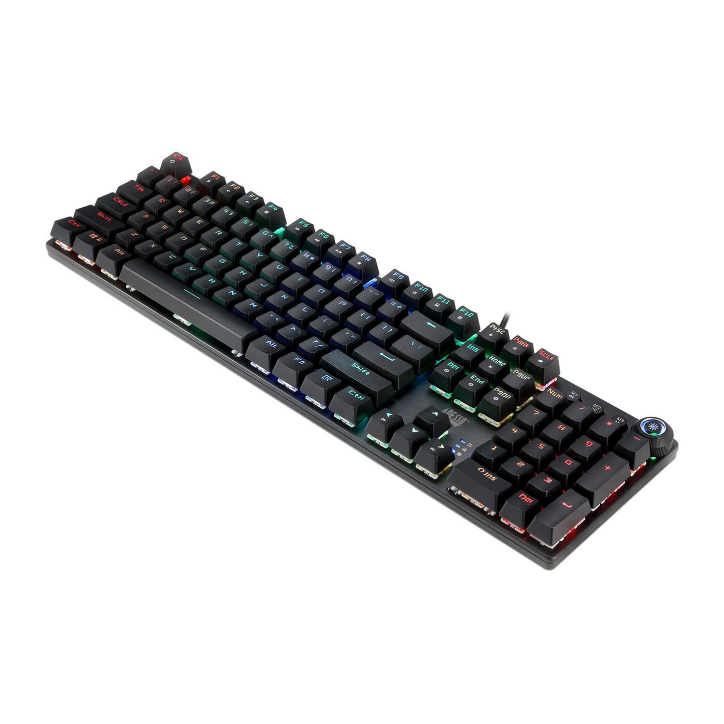 Adesso RGB Programmable Mechanical Gaming Keyboard with Detachable Magnetic Palmrest - 15-13927