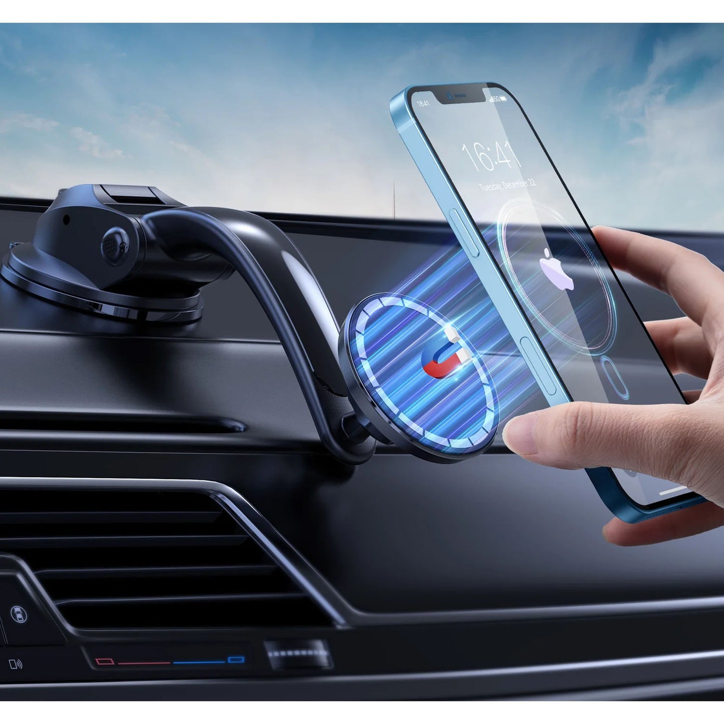 CHOETECH Low Profile Magnetic Dash Mount - Black - 15-13936