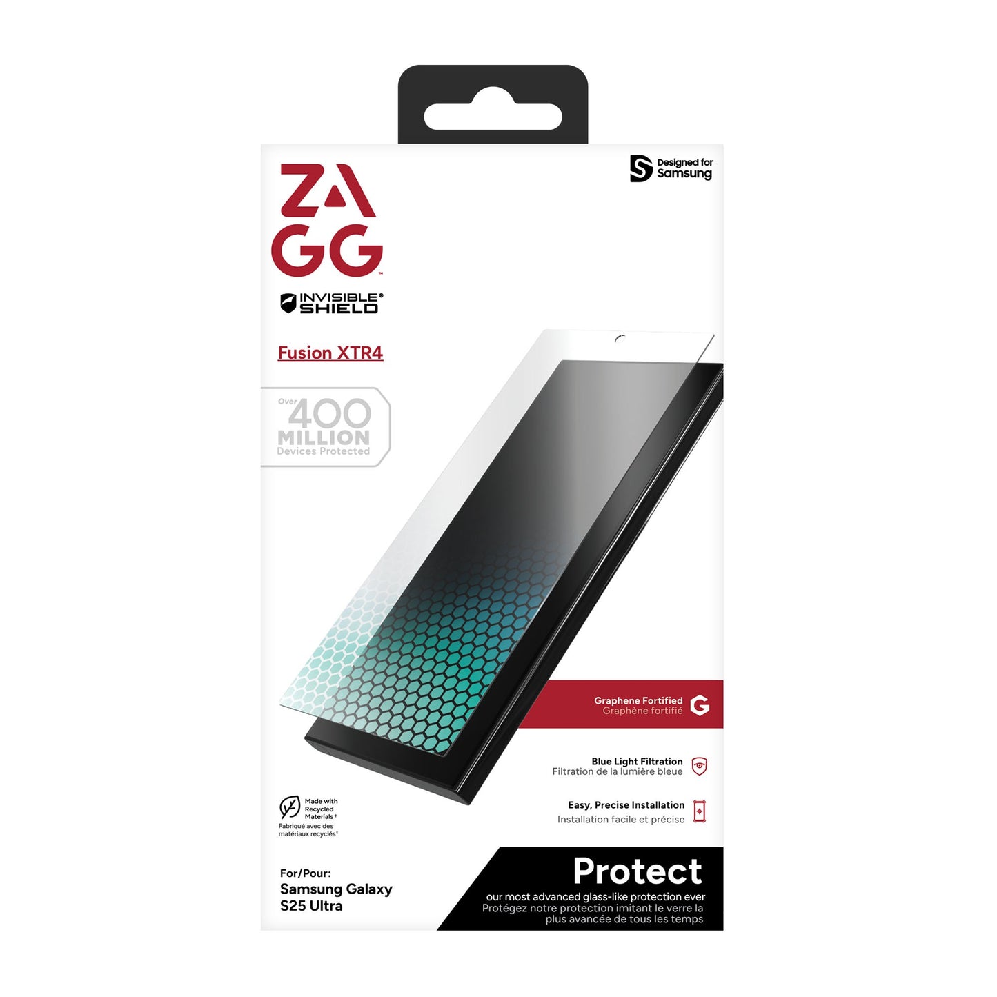 Samsung Galaxy S25 Ultra ZAGG InvisibleShield Glass XTR4 Screen Protector - 15-13974