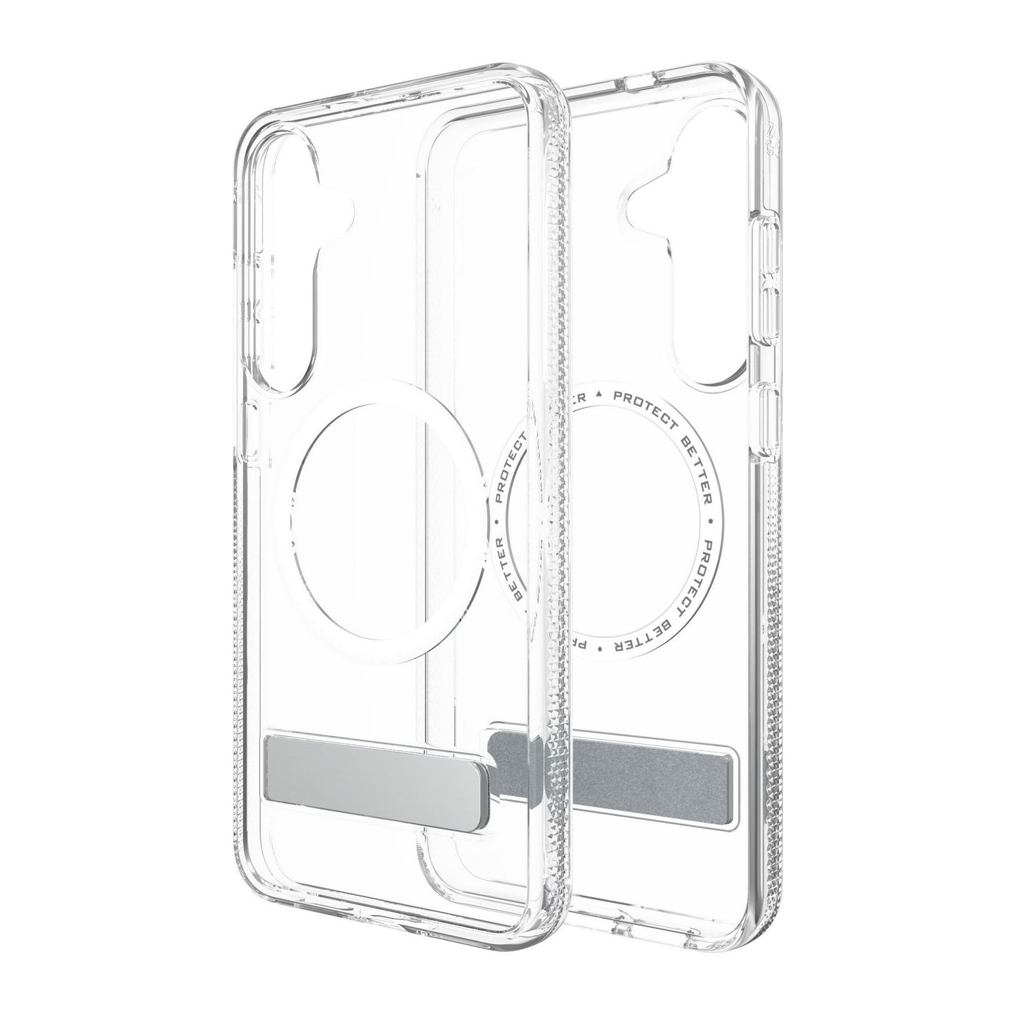 Samsung Galaxy S25+ ZAGG Graphene Crystal Palace Snap Kickstand Case - Clear - 15-13986