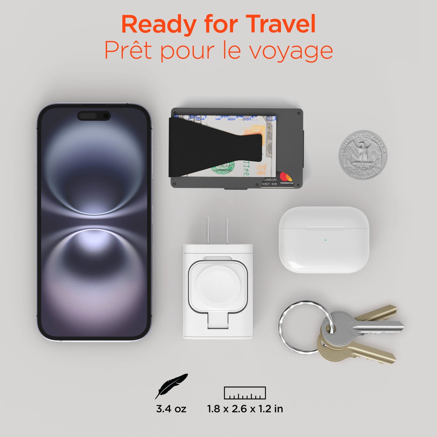 HyperGear 43W Multi-Port Hub w/Apple Watch Charger - White - 15-14069