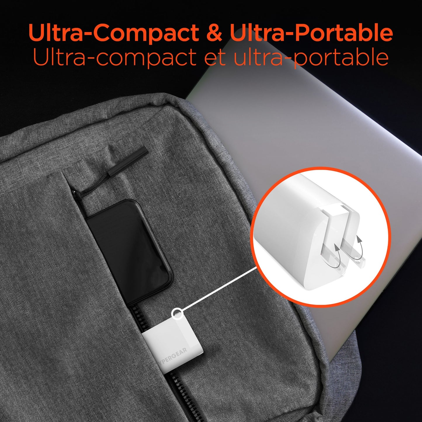 Hypergear 20W USB-C PD Wall Charger Hub w/LED - White - 15-14070