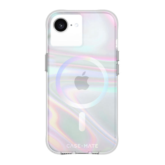 iPhone 16e/15/14/13 Case-Mate Soap Bubble MagSafe Case - Iridescent - 15-14095