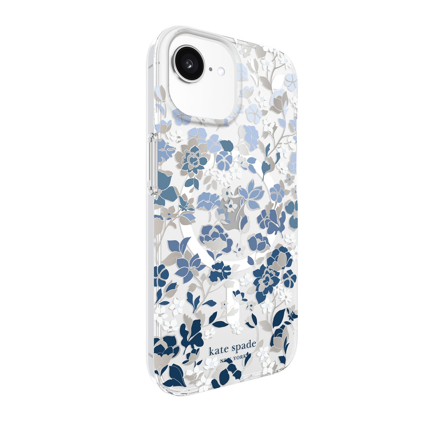 iPhone 16e/15/14/13  Kate Spade Protective Prints MagSafe Case - Flowerbed Blue - 15-14097