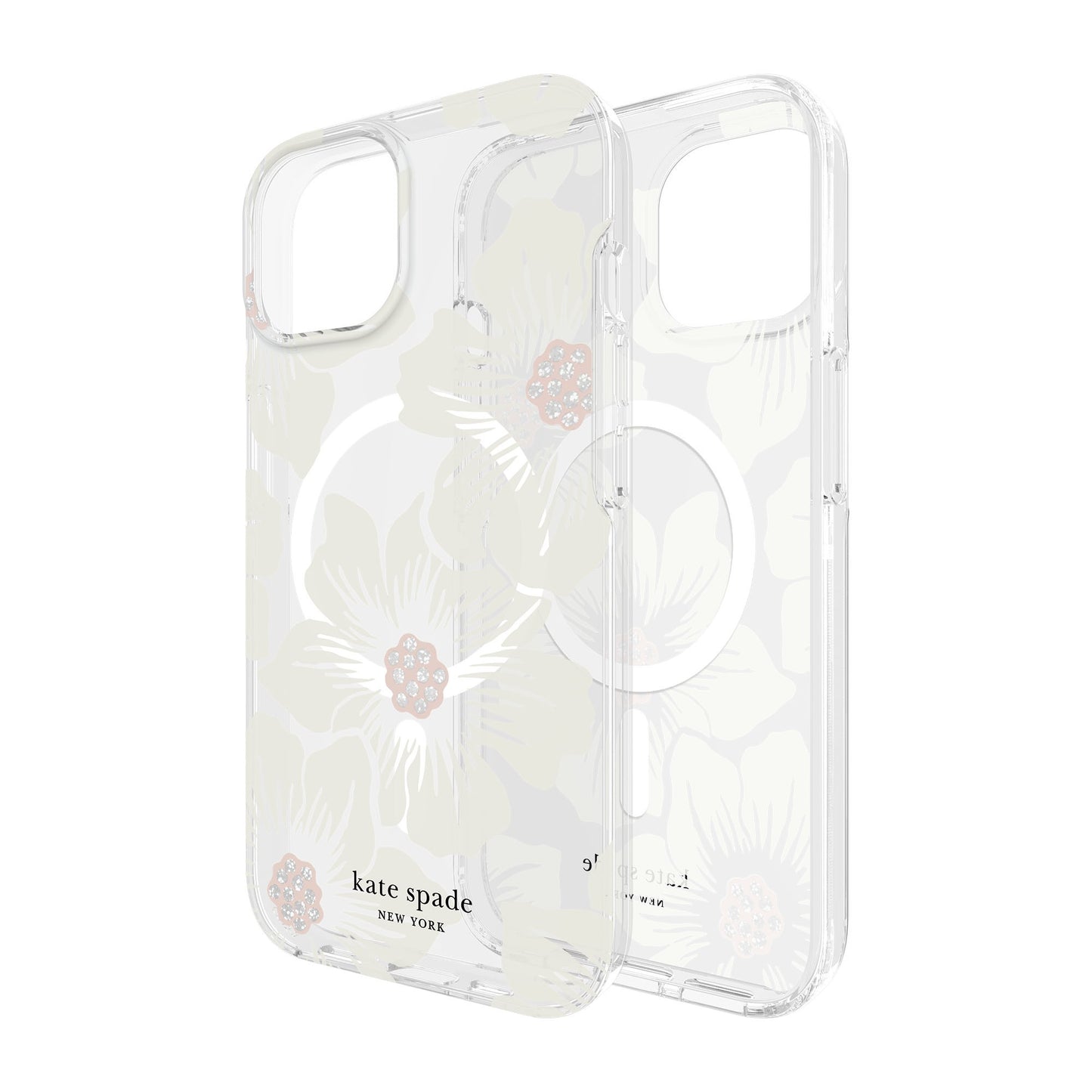 iPhone 16e/15/14/13  Kate Spade Protective Prints MagSafe Case - Hollyhock Floral - 15-14098