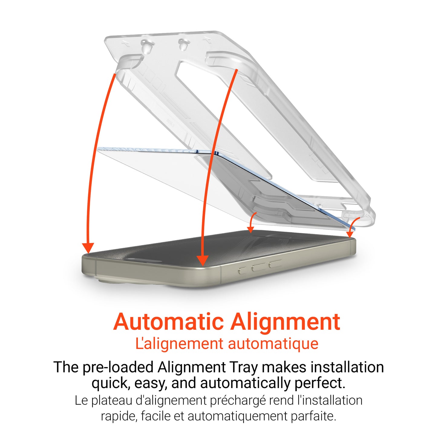 iPhone 16e/14/13/13 Pro HyperGear Tempered Glass Screen Protector w/Installation Applicator Tray - 15-14105