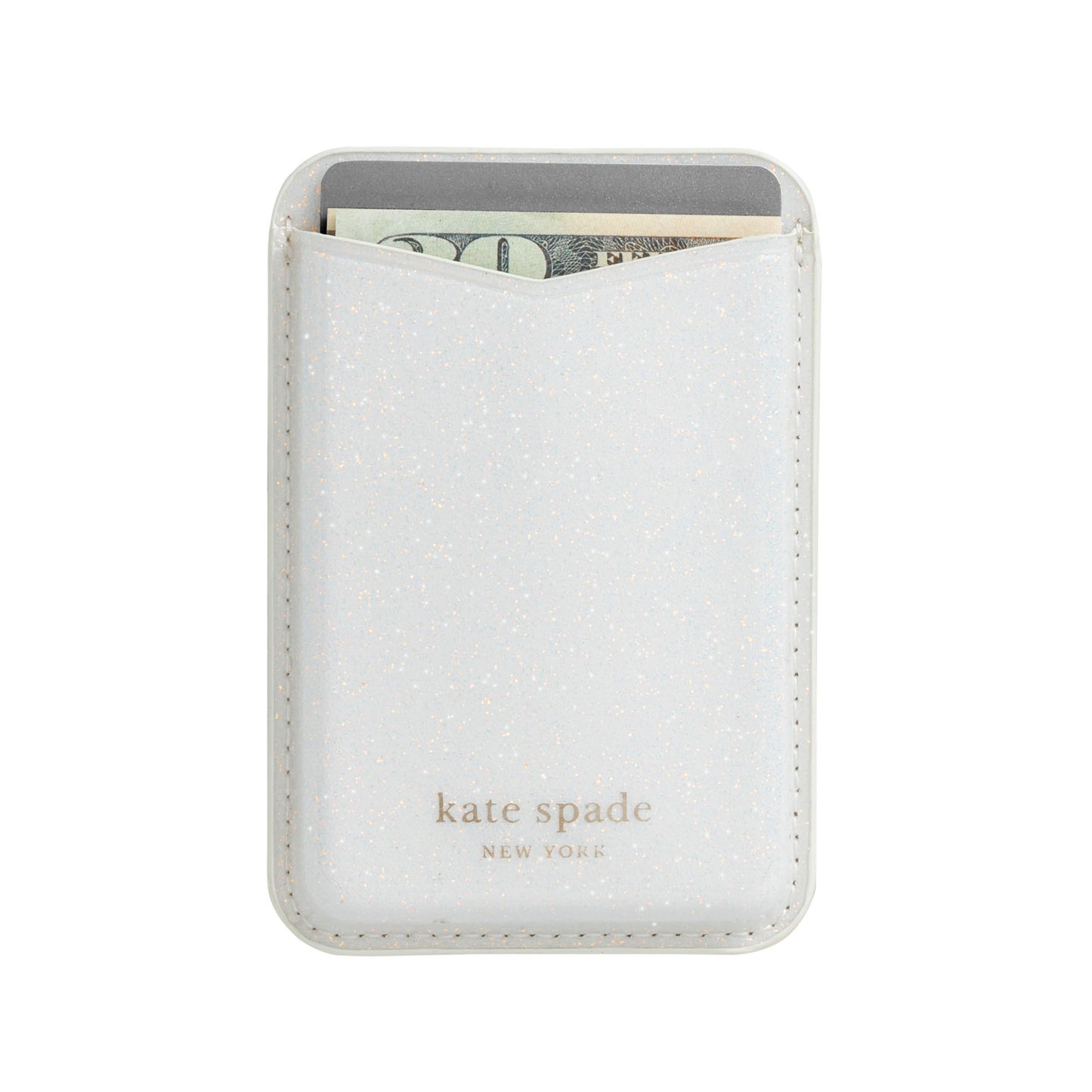 Universal Kate Spade Magnetic Wallet - White Glitter - 15-14179