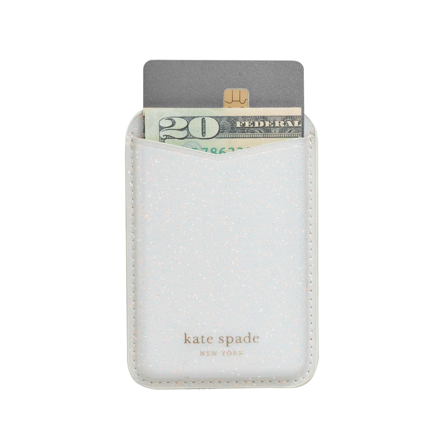 Universal Kate Spade Magnetic Wallet - White Glitter - 15-14179