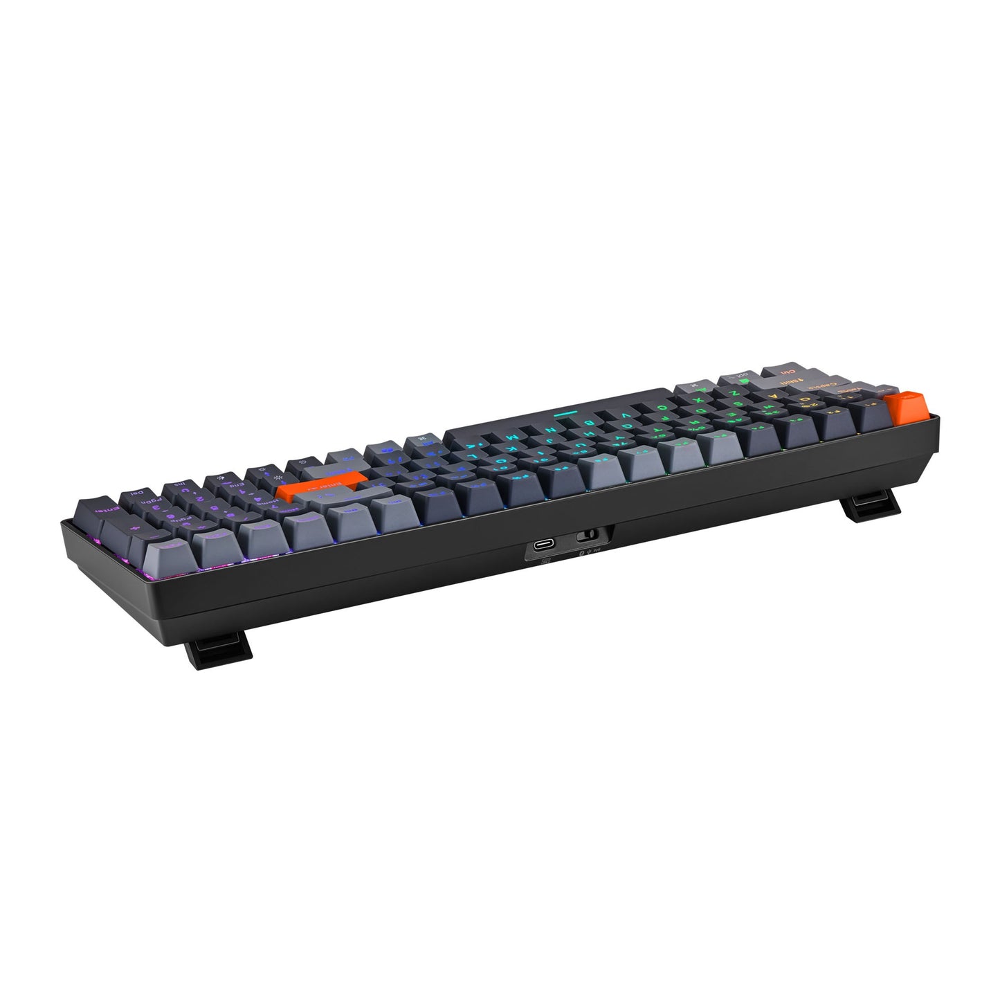 Adesso Wired/Wireless/Bluetooth Multi-OS Illuminated Mechanical Midsize Keyboard w/CoPilot AI Hotkey - 15-14258