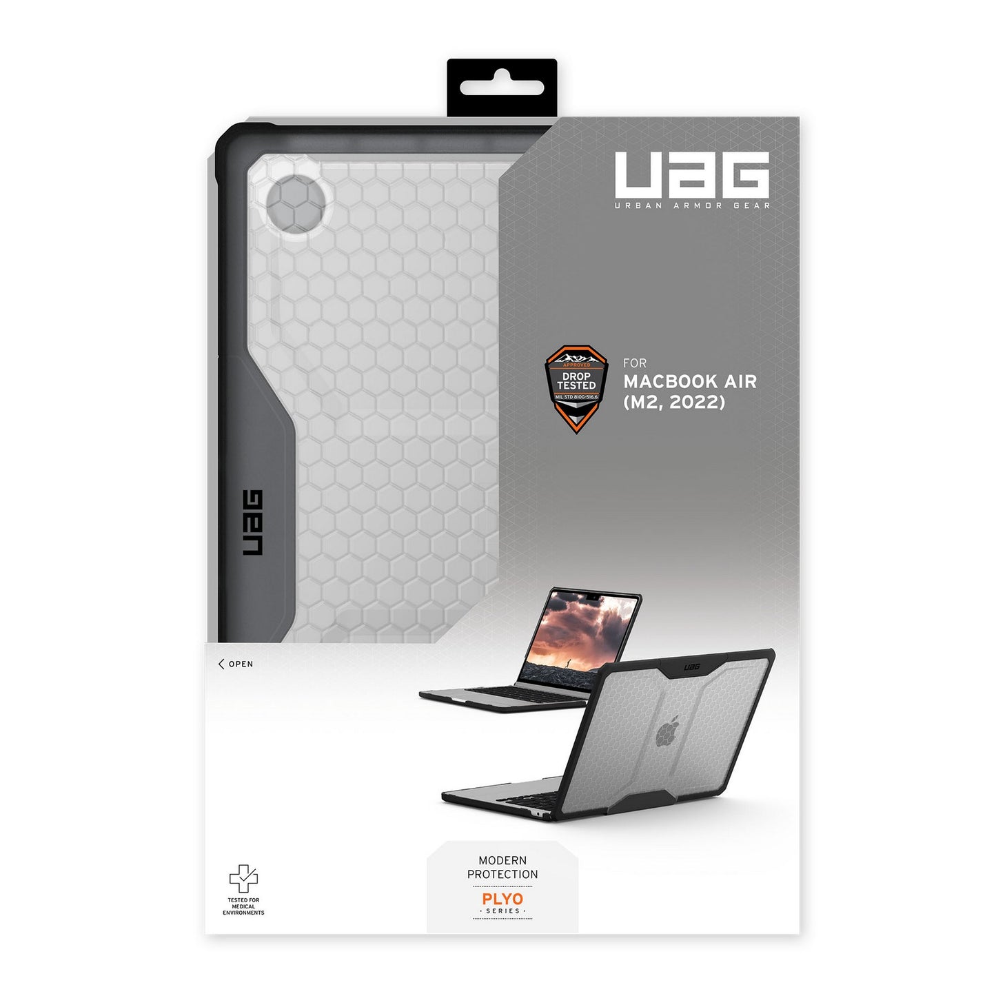 MacBook Air 13-in. M2/M3/M4 UAG Plyo Case - Ice/Black - 15-14286
