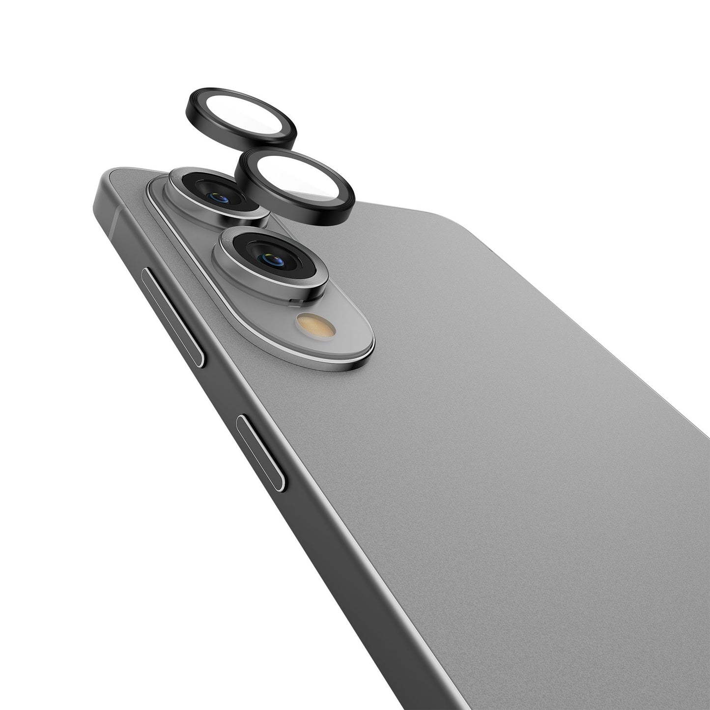 Samsung Galaxy S25 Edge Case-Mate Aluminum Ring Glass Lens Protector - Black - 15-14338