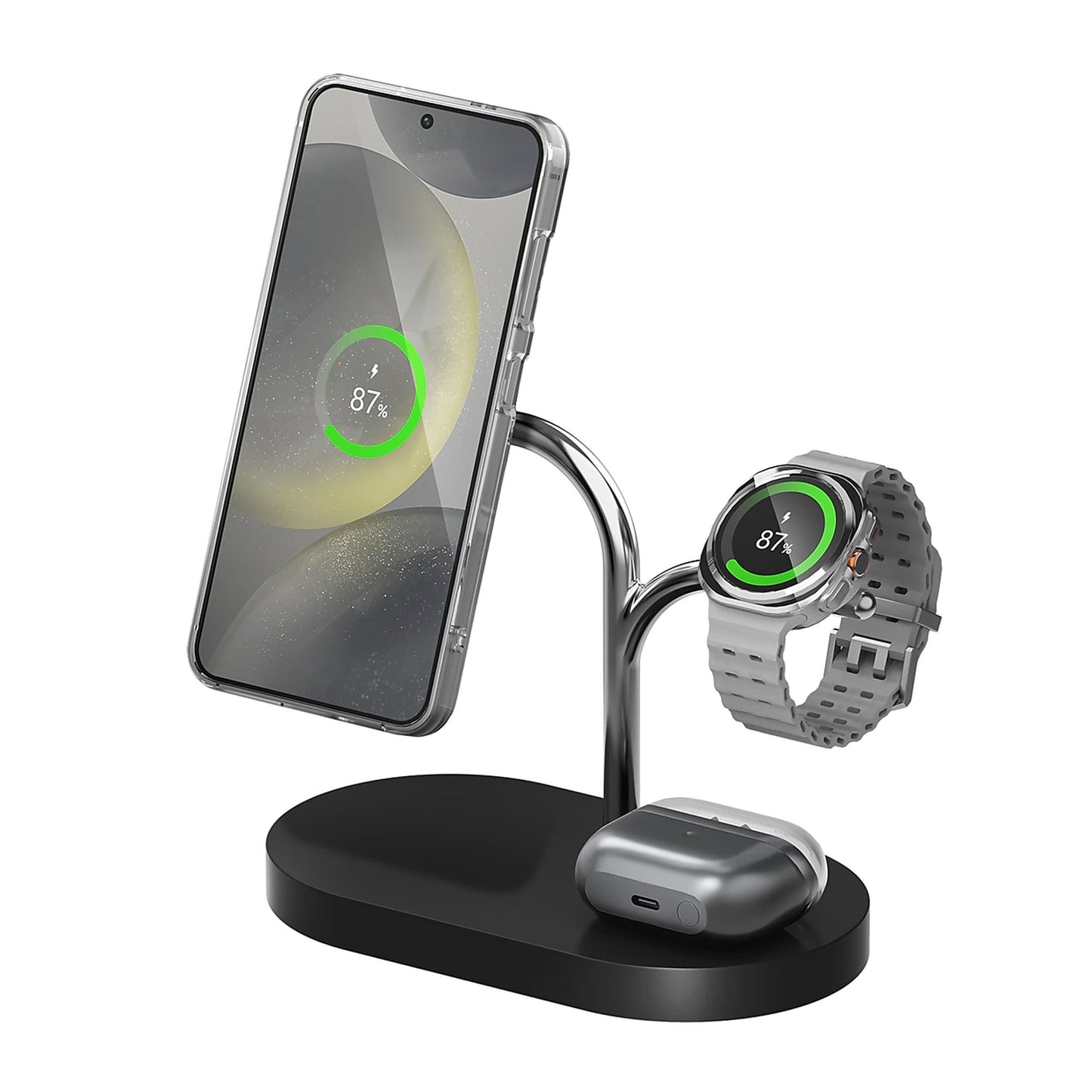 Samsung OEM 3in1 Qi2 Wireless Charger - Black - 15-14361