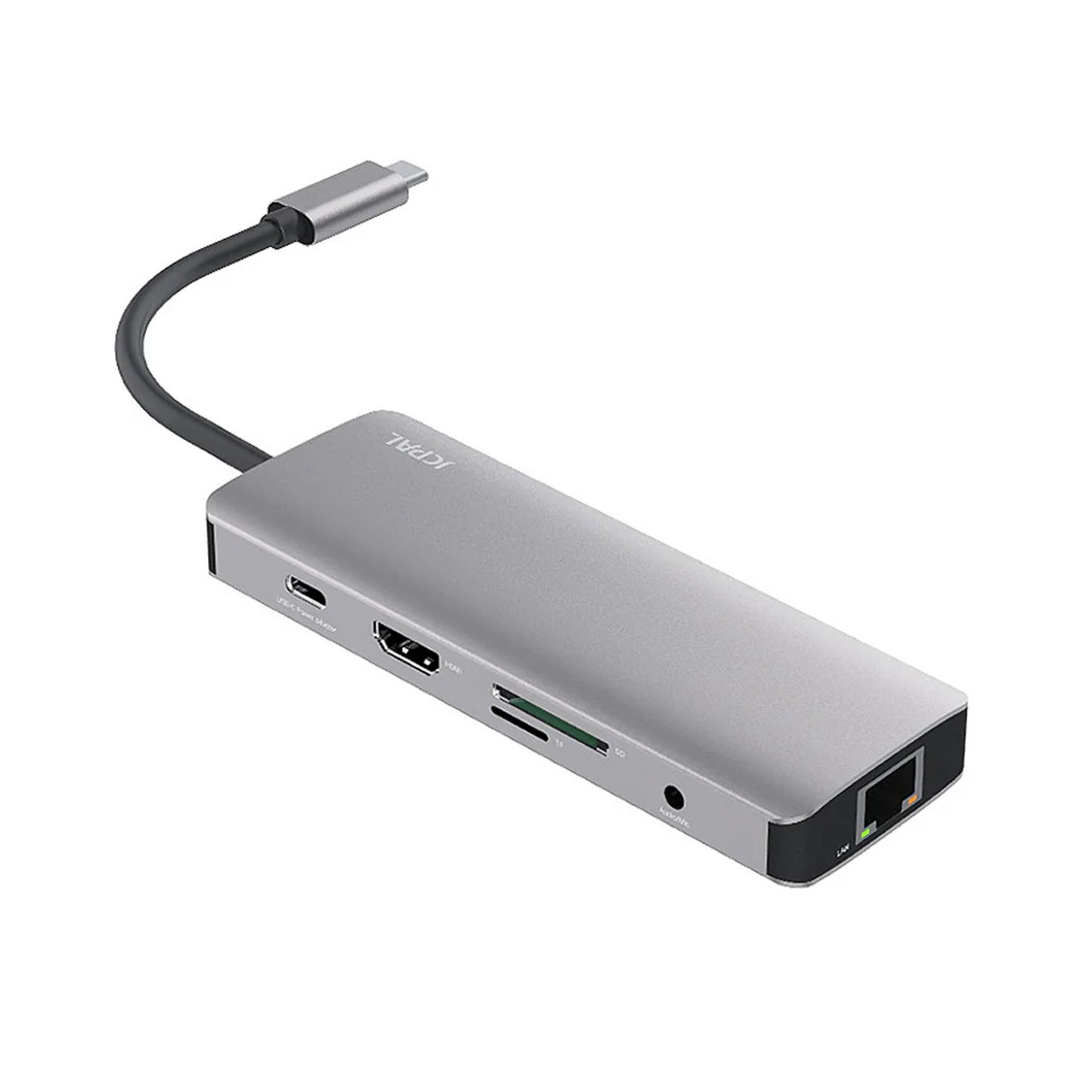 JCPal LinX USB-C 9 Ports Adapter - Grey - 15-14369