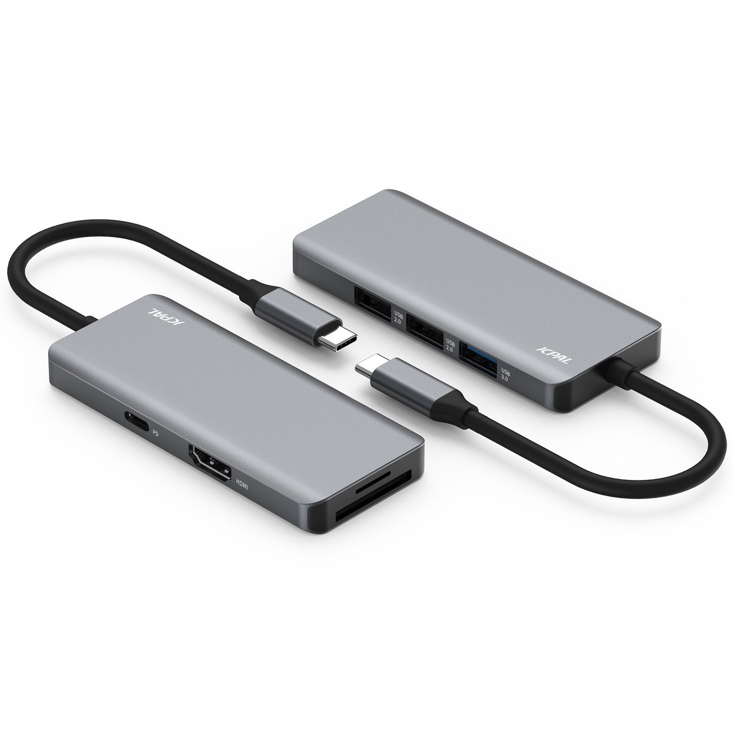 JCPal Linx USB-C 7in1 Hub - Grey - 15-14372