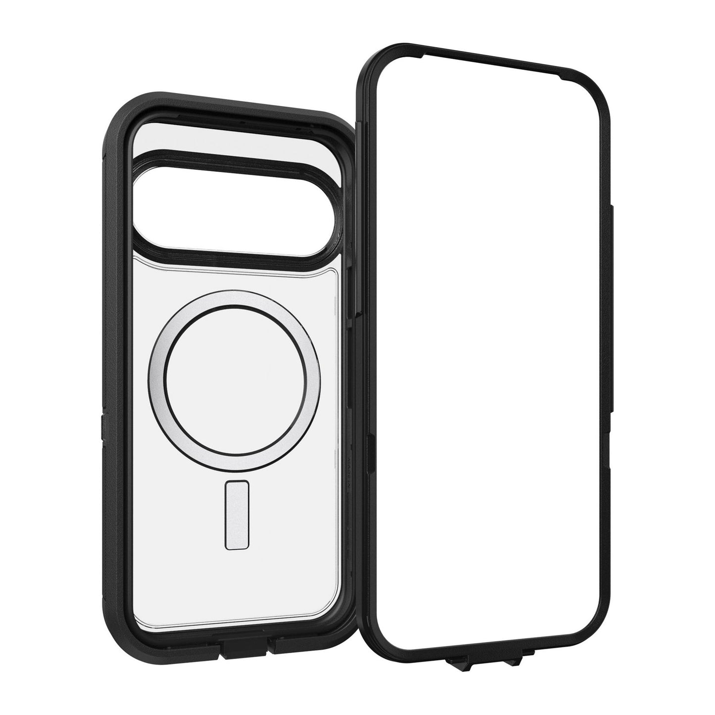 Google Pixel 10/10 Pro Otterbox Defender XT Clear Pro w/ MagSafe Series Case - Clear/Black - 15-14440
