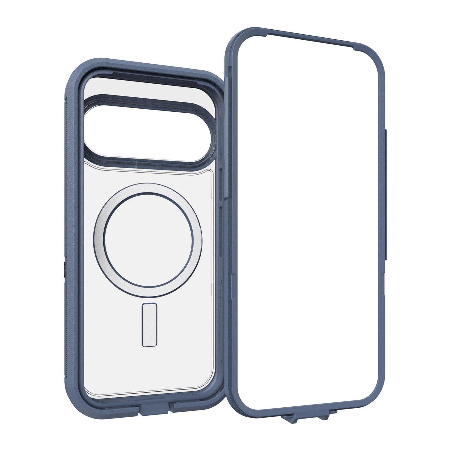 Google Pixel 10/10 Pro Otterbox Defender XT Clear Pro w/ MagSafe Series Case - Clear/Blue - 15-14441