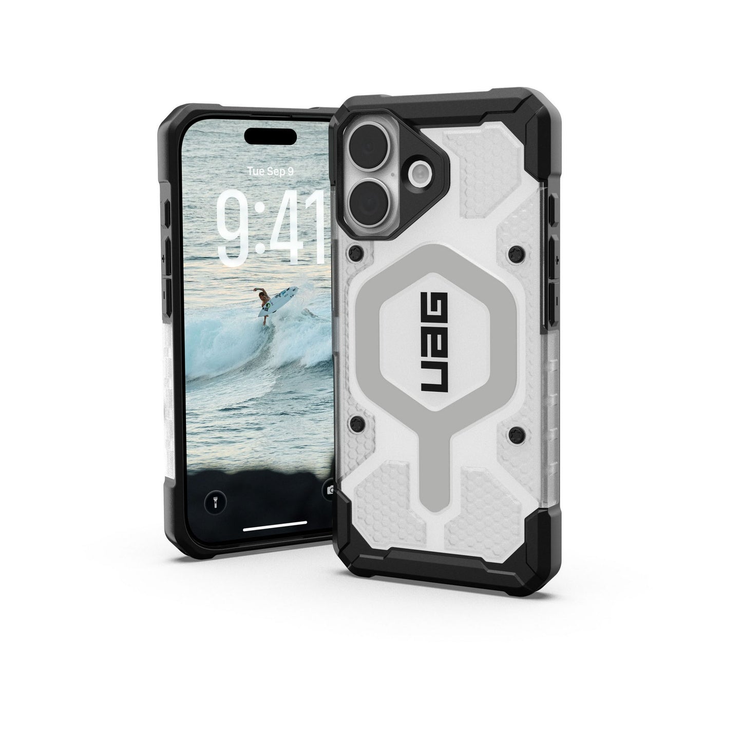 iPhone 17 UAG Pathfinder Clear Magsafe Case - Ice/Silver - 15-14468