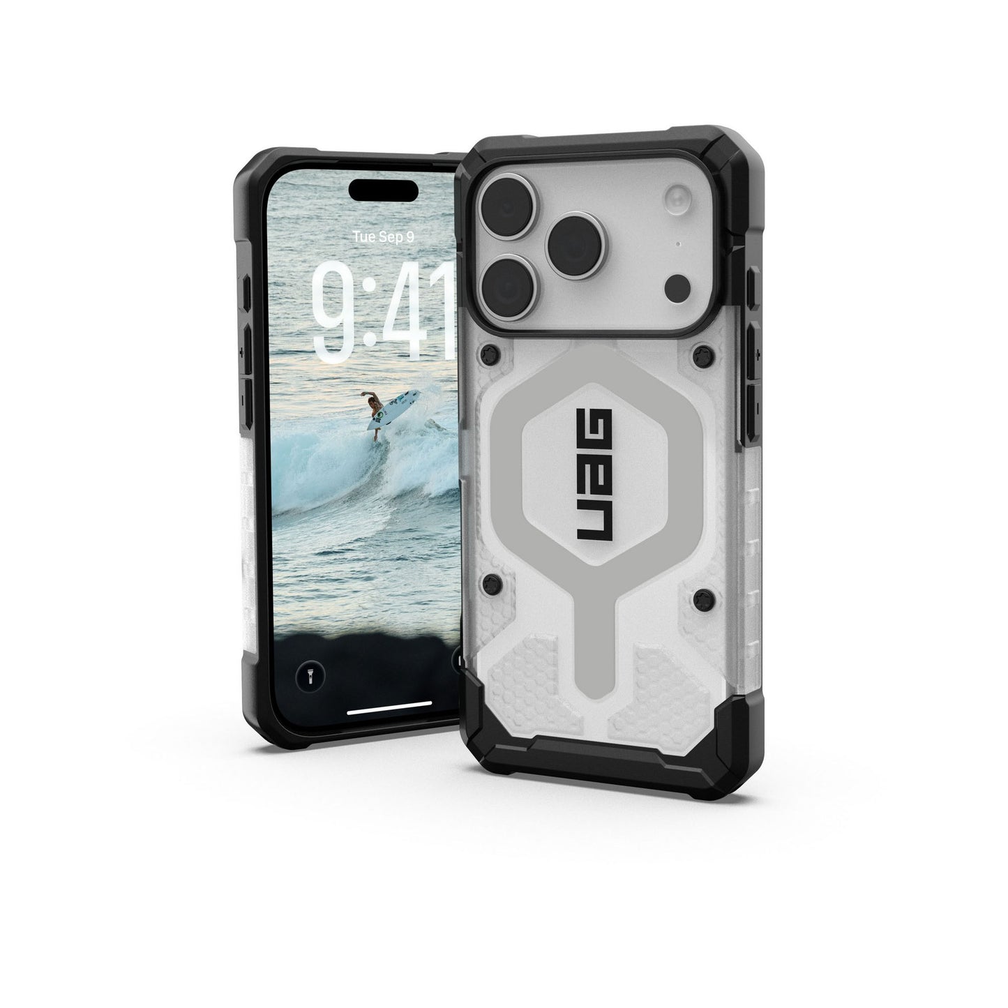 iPhone 17 Pro UAG Pathfinder Clear Magsafe Case - Ice/Silver - 15-14481